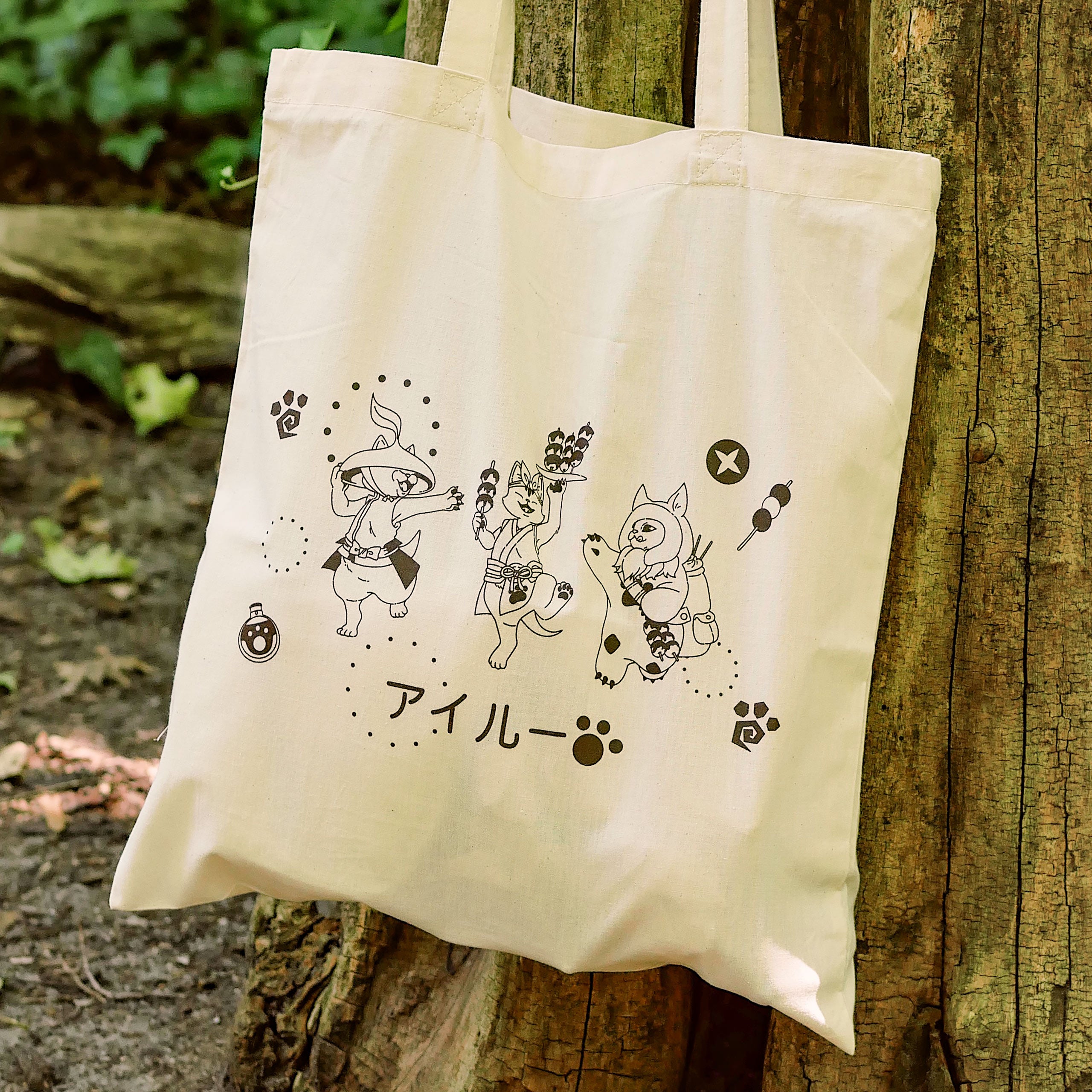 Imagen del producto Bolsa tote de Palico para fans de Monster Hunter