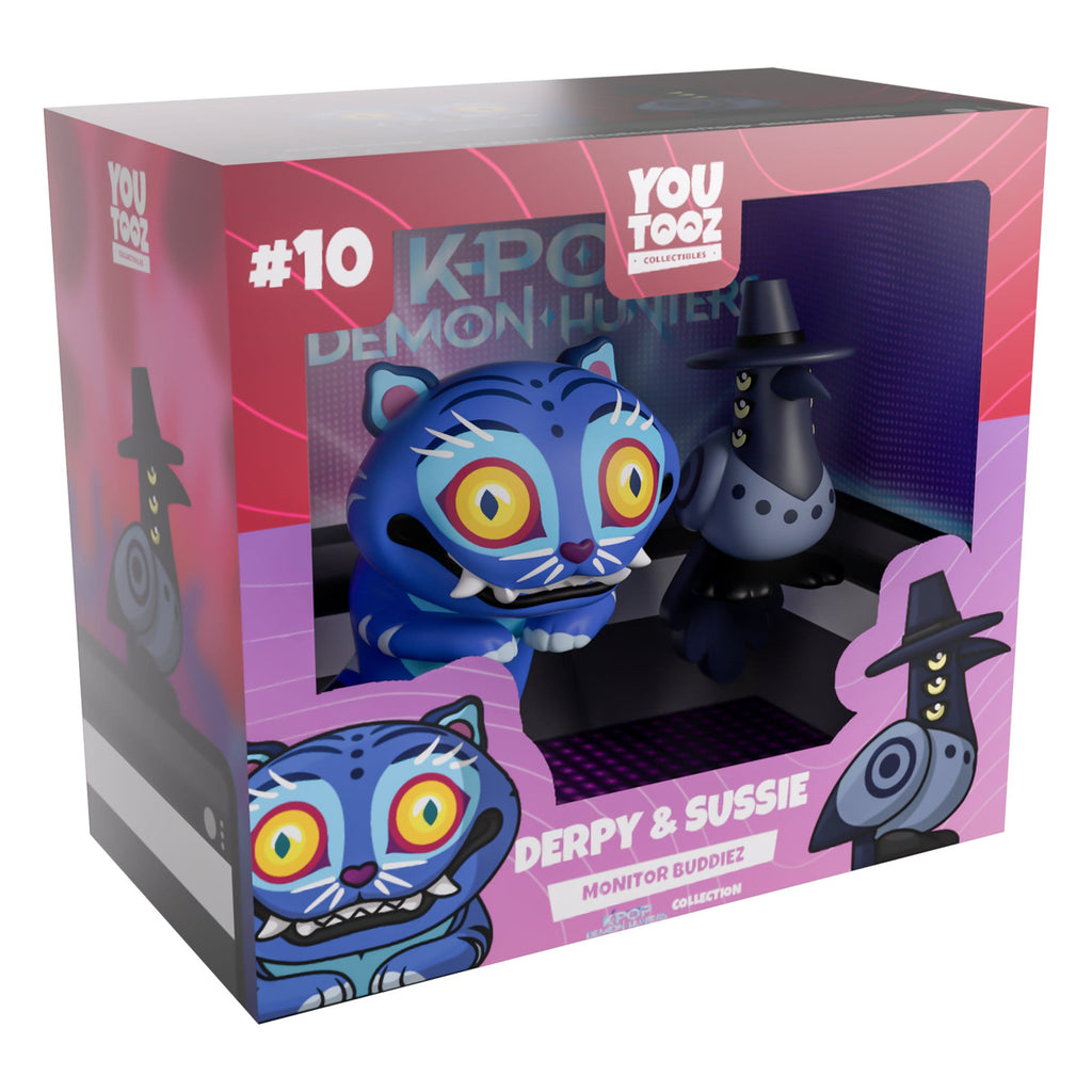 Imagen del producto KPop Demon Hunters - Set de figuras de vinilo Derpy y Sussie Monitor Buddiez