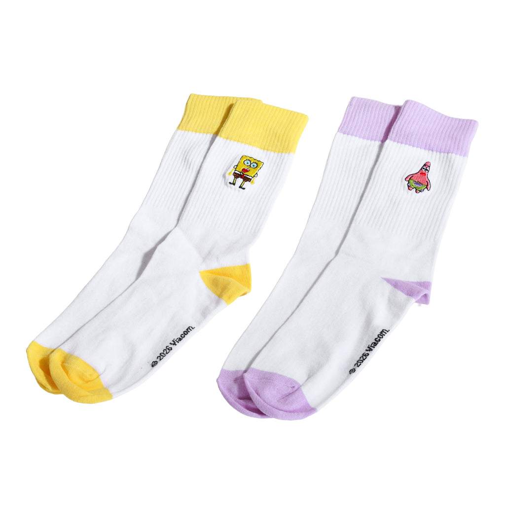 Imagen del producto Pack de 2 pares de calcetines de Bob Esponja y Patricio