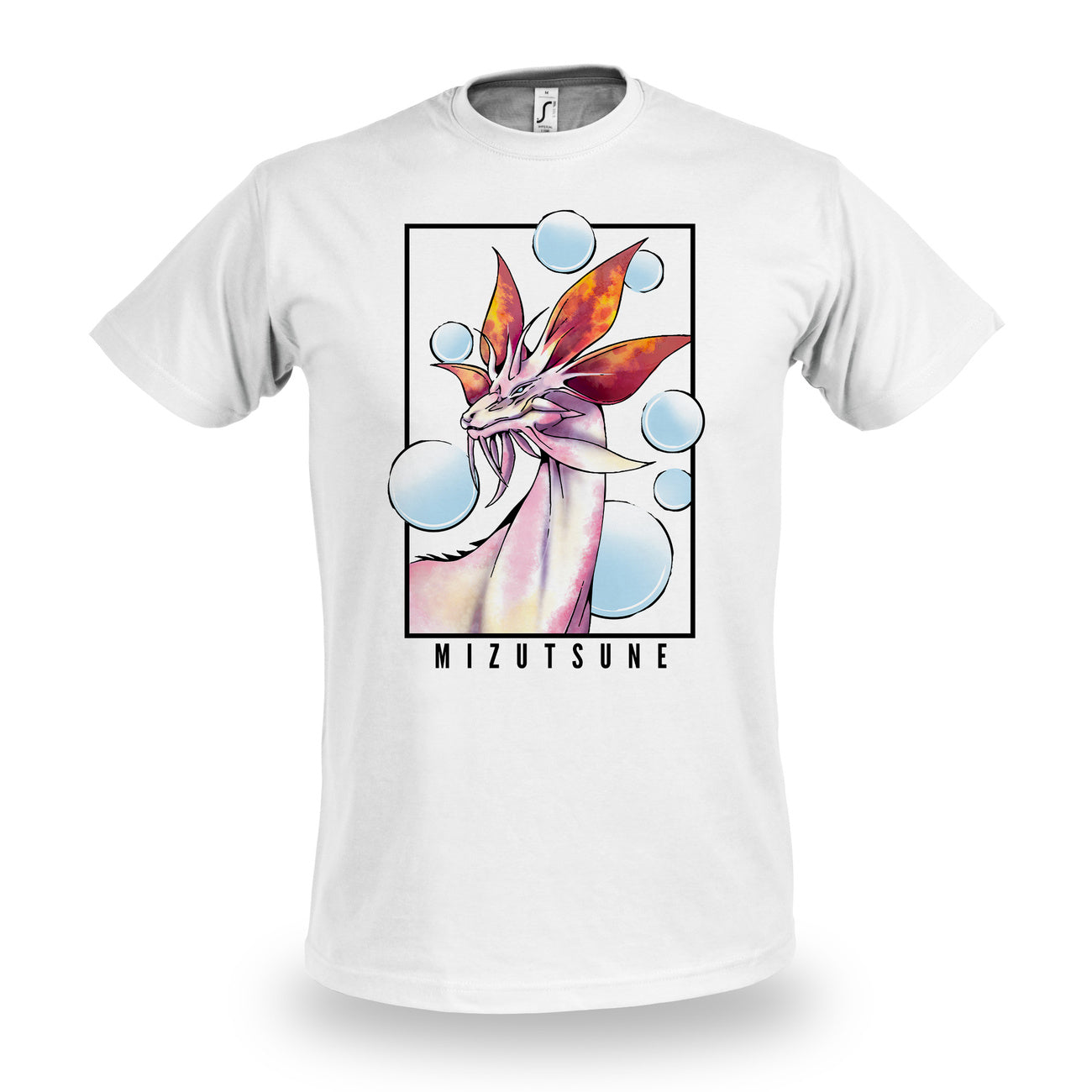 Imagen del producto Camiseta blanca Mizutsune Edición Limitada para fans de Monster Hunter