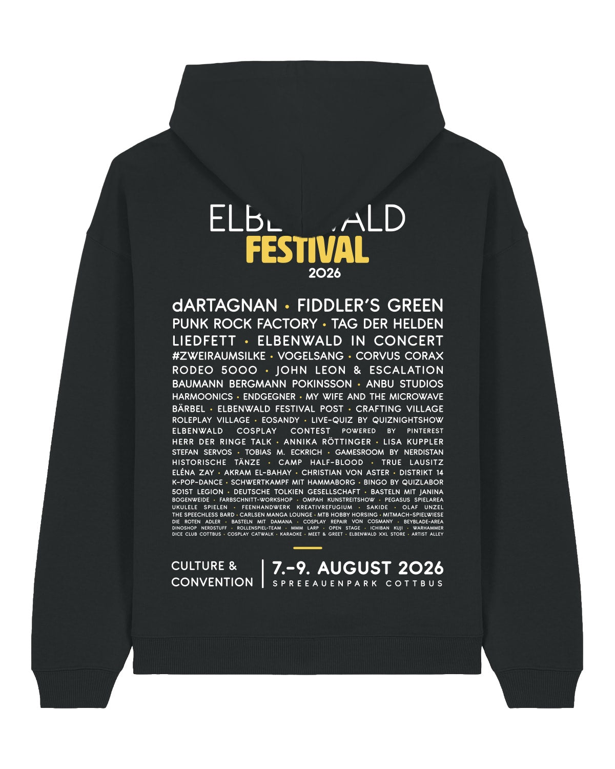 Imagen del producto Elbenwald Festival 2026 - Sudadera con capucha Line-Up