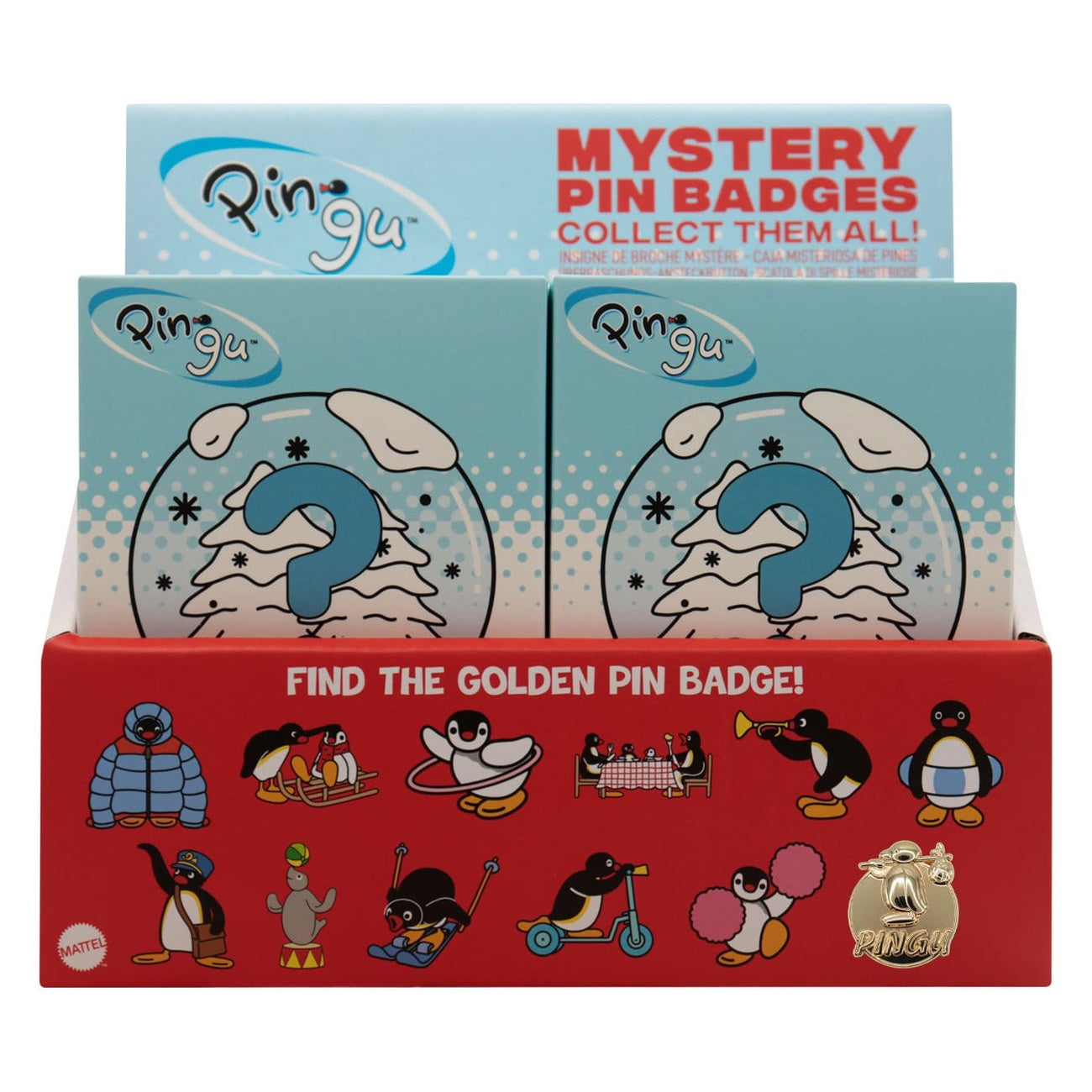 Imagen del producto Pingu - Expositor con 12 pins sorpresa
