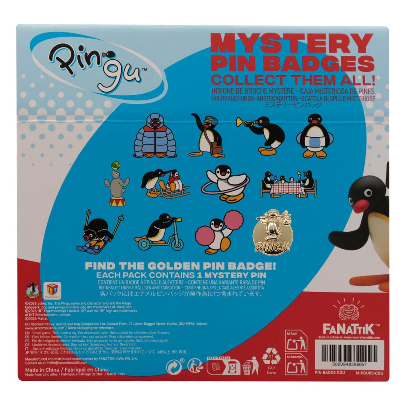 Imagen del producto Pingu - Expositor con 12 pins sorpresa