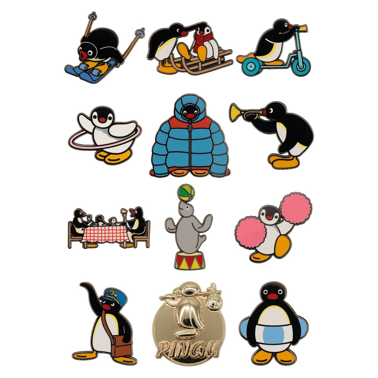 Product image Pingu - Mystery Enamel Pin 12-Piece Display