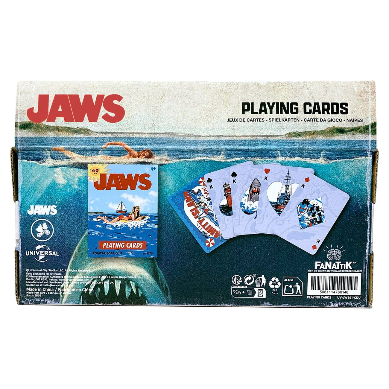 Imagen del producto Tiburón - Baraja de cartas expositor de 12
