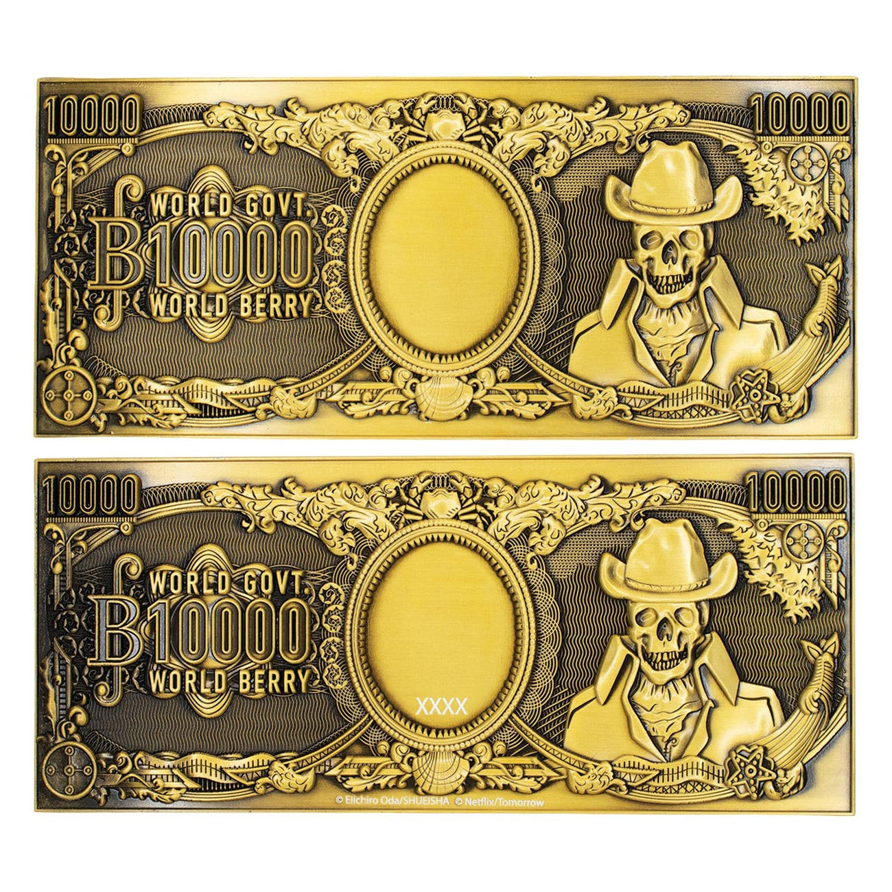 Imagen del producto One Piece - Réplica coleccionista de billete metálico de 1000 World Berry