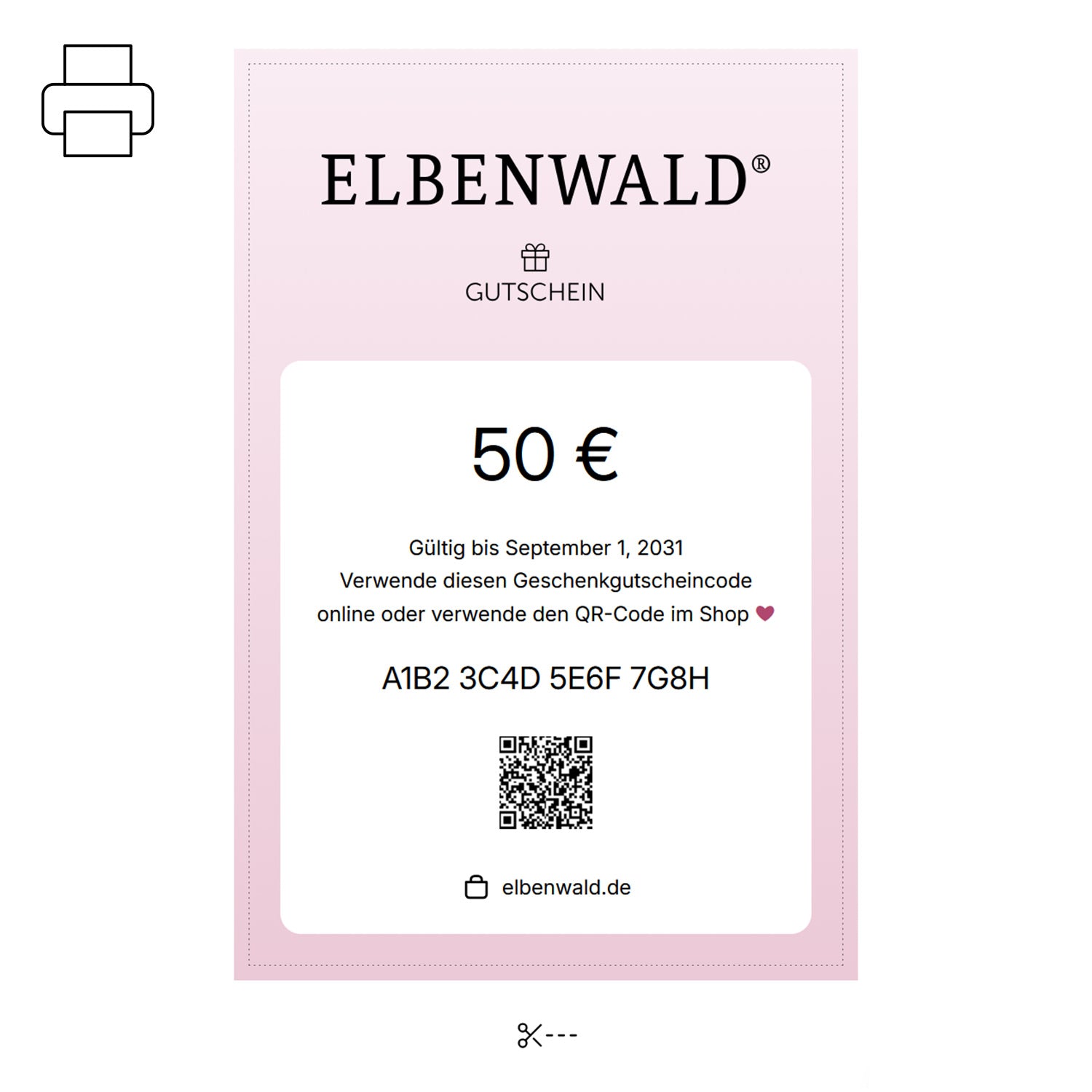 Produktbild Digitaler Geschenkgutschein
