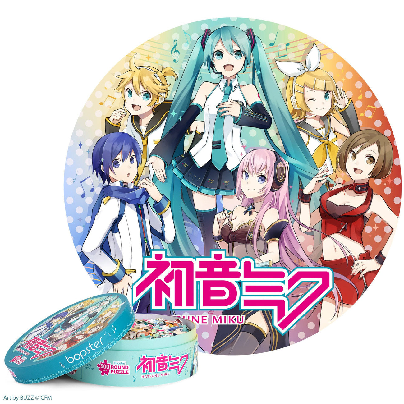 Product image Hatsune Miku Round Jigsaw Puzzle 500 Pieces