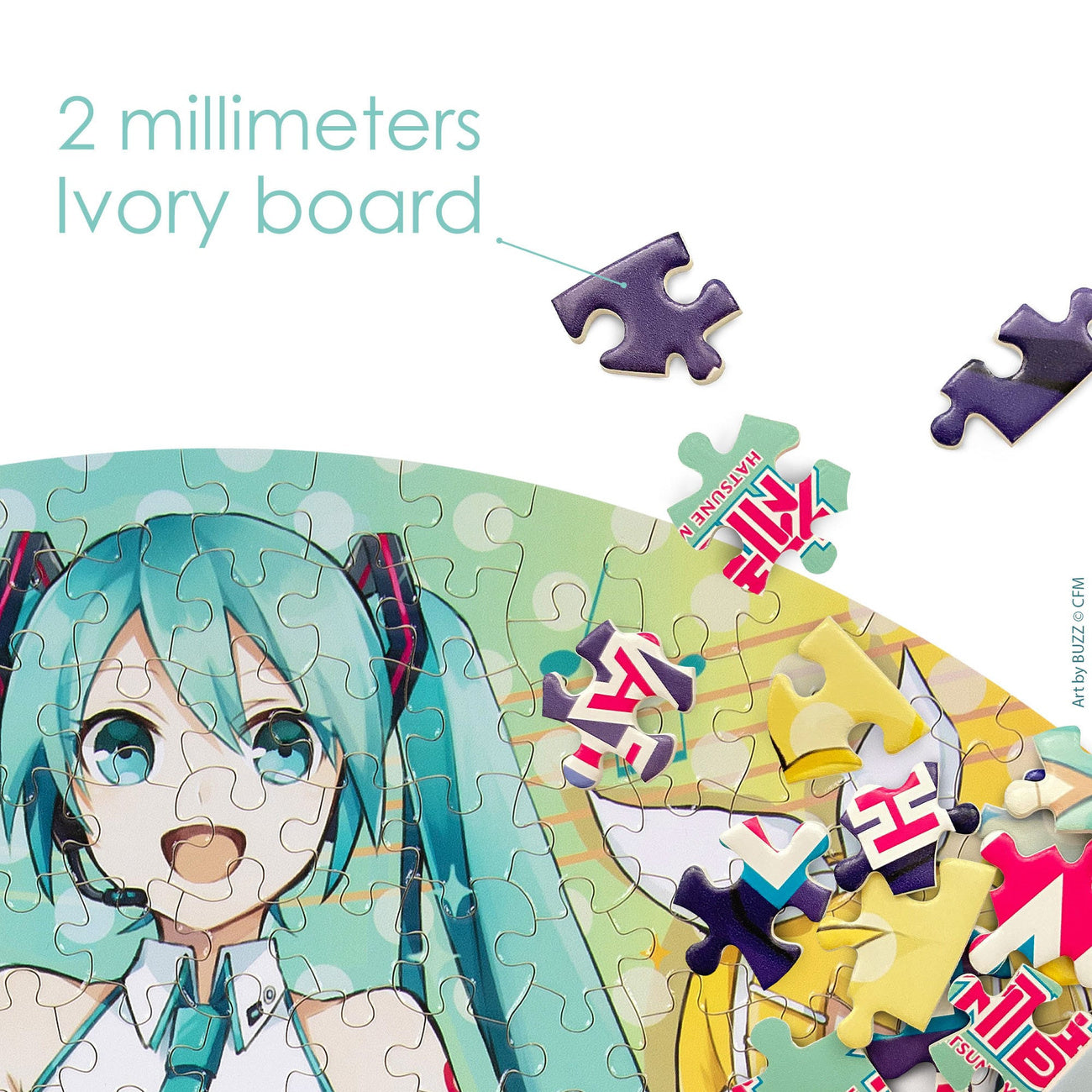 Product image Hatsune Miku Round Jigsaw Puzzle 500 Pieces