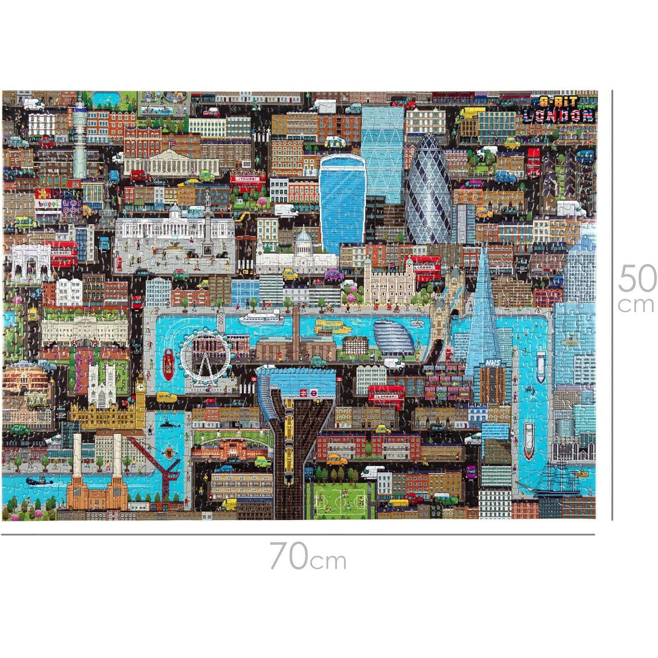 Imagen del producto Puzzle de píxeles de 8 bits Londres nivel 3 – 1000 piezas