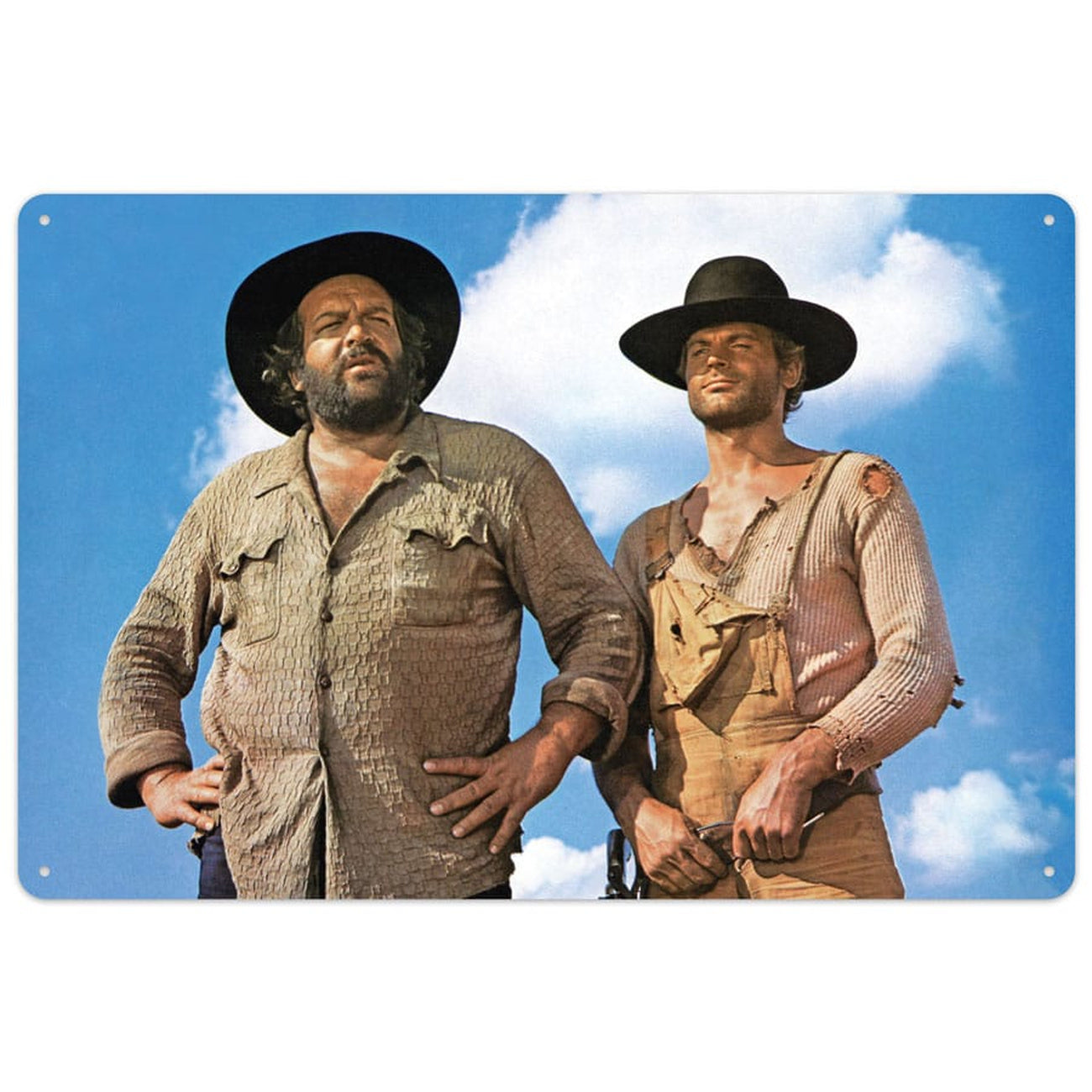 Imagen del producto Cartel de metal Bud Spencer & Terence Hill Cielo azul 20 x