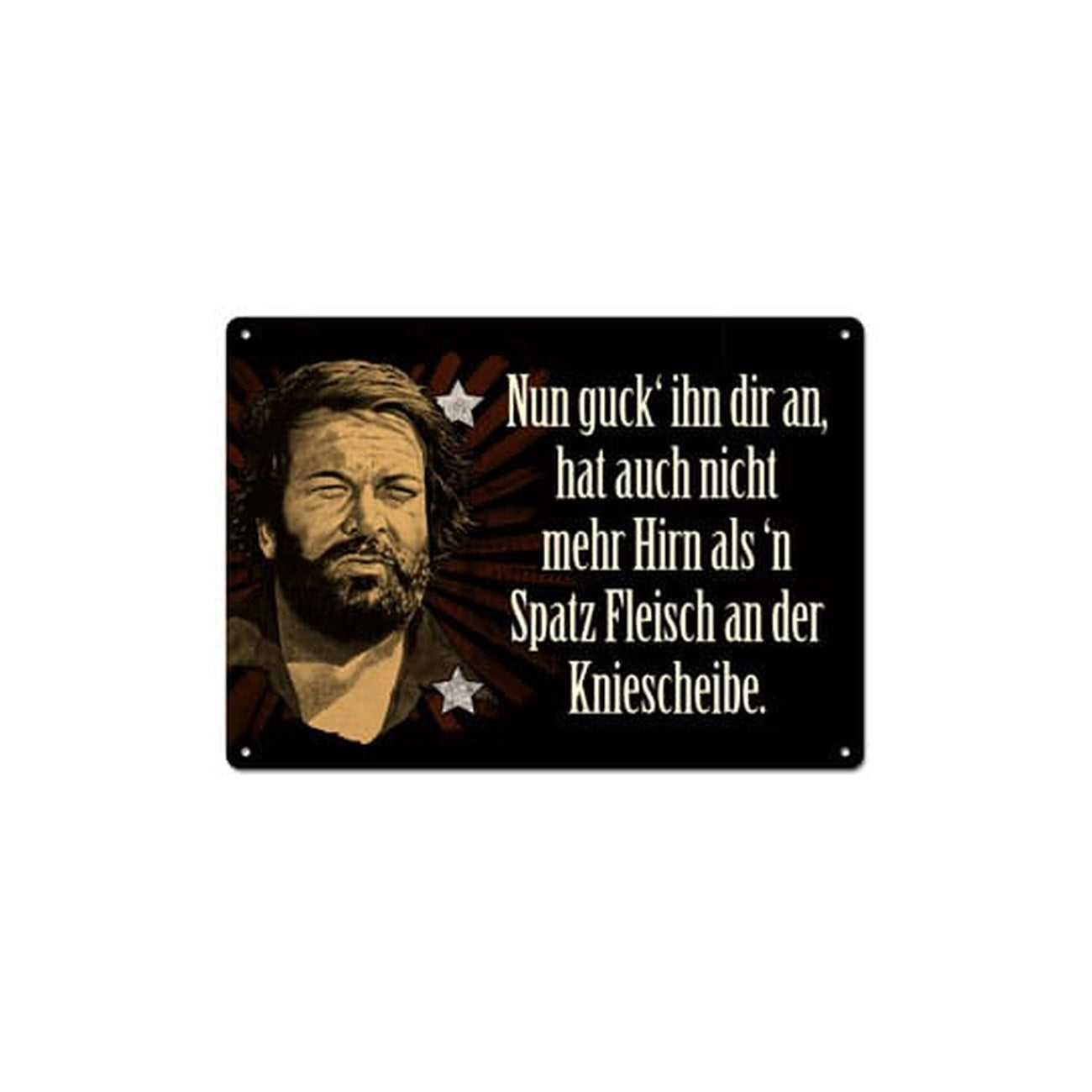 Imagen del producto Cartel metálico Bud Spencer Míralo,... 10 x 15 cm