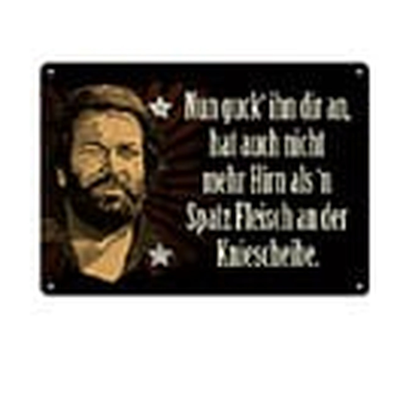 Imagen del producto Cartel metálico Bud Spencer Míralo,... 10 x 15 cm