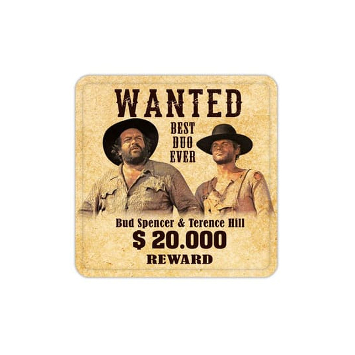 Imagen del producto Bud Spencer & Terence Hill Posavasos de metal Wanted - Set de 10