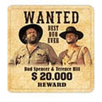 Imagen del producto Bud Spencer & Terence Hill Posavasos de metal Wanted - Set de 10