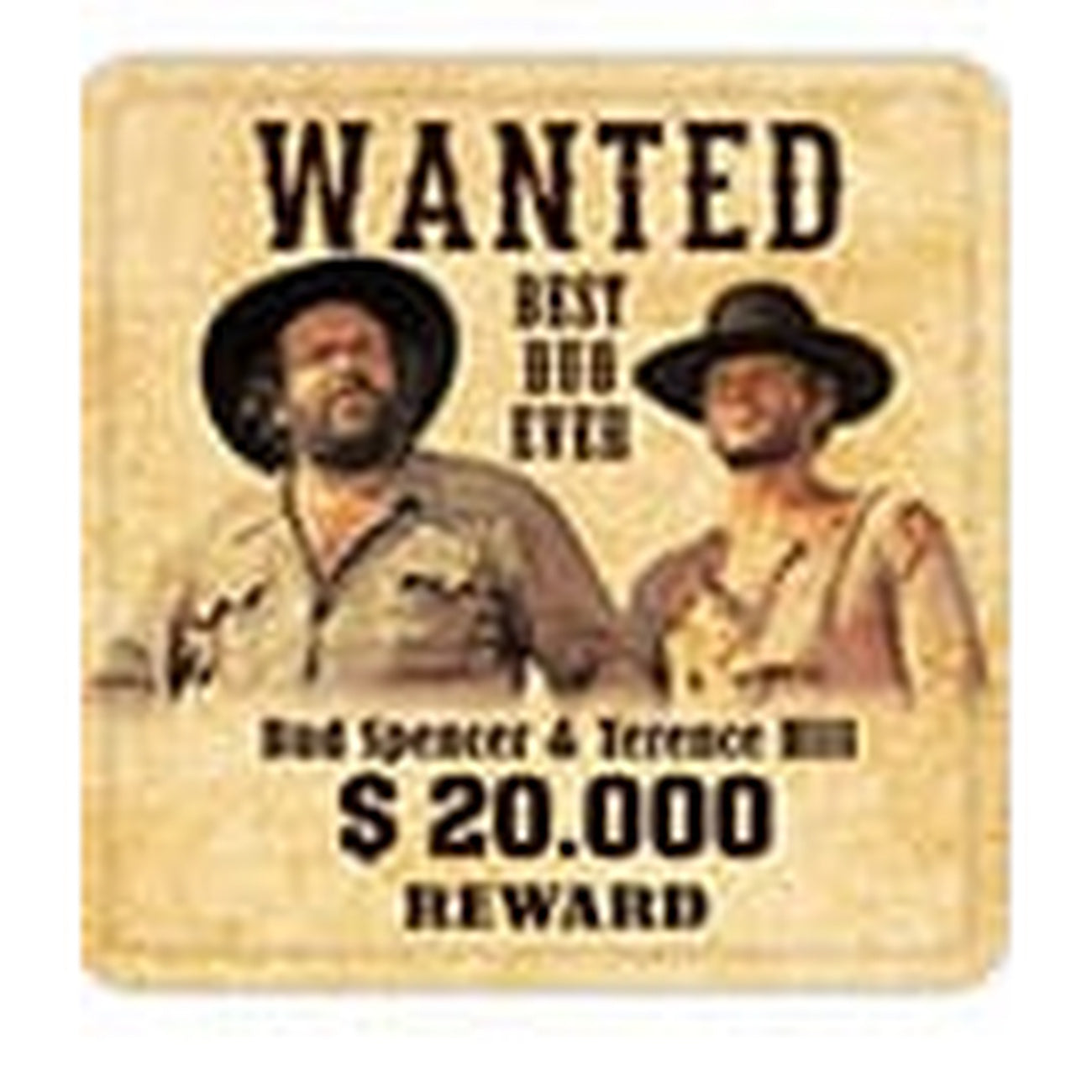 Imagen del producto Bud Spencer & Terence Hill Posavasos de metal Wanted - Set de 10