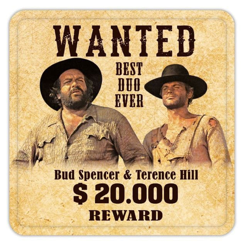Imagen del producto Bud Spencer & Terence Hill Posavasos de metal Wanted - Set de 10