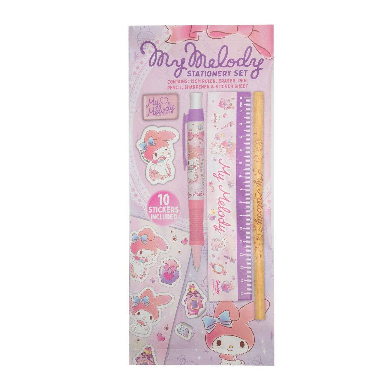 Imagen del producto Set de papelería Sanrio My Melody de 6 piezas