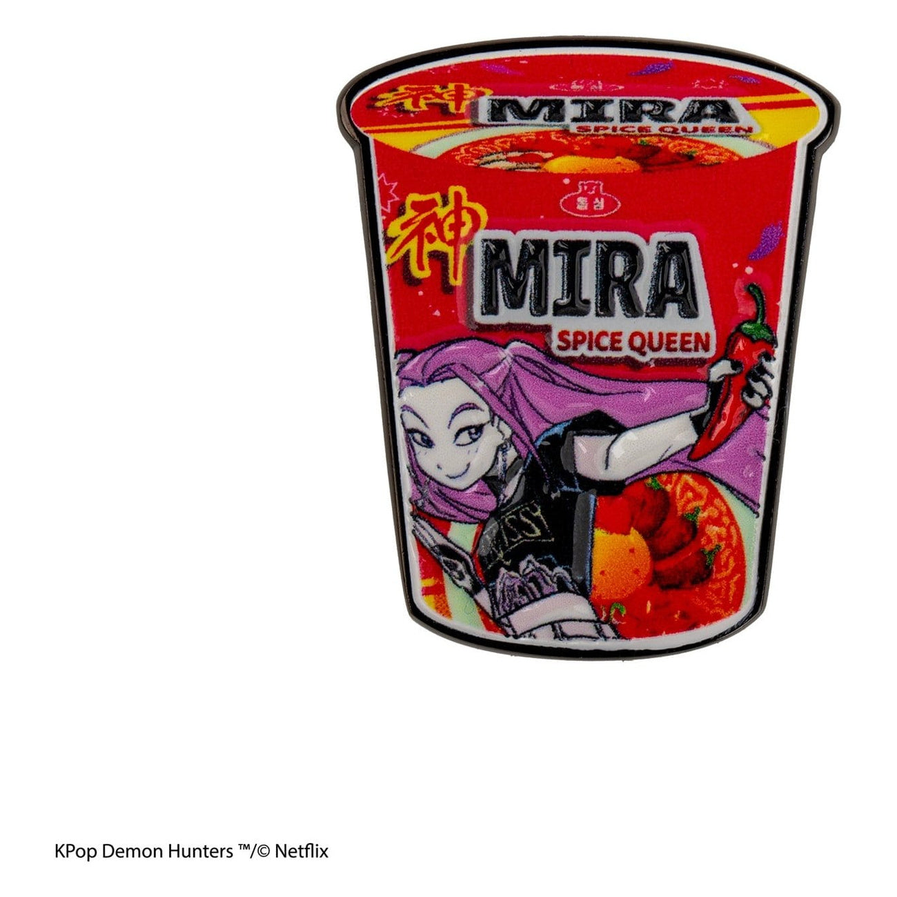 Imagen del producto Pin de KPop Demon Hunters Mira Spice Queen Noodles