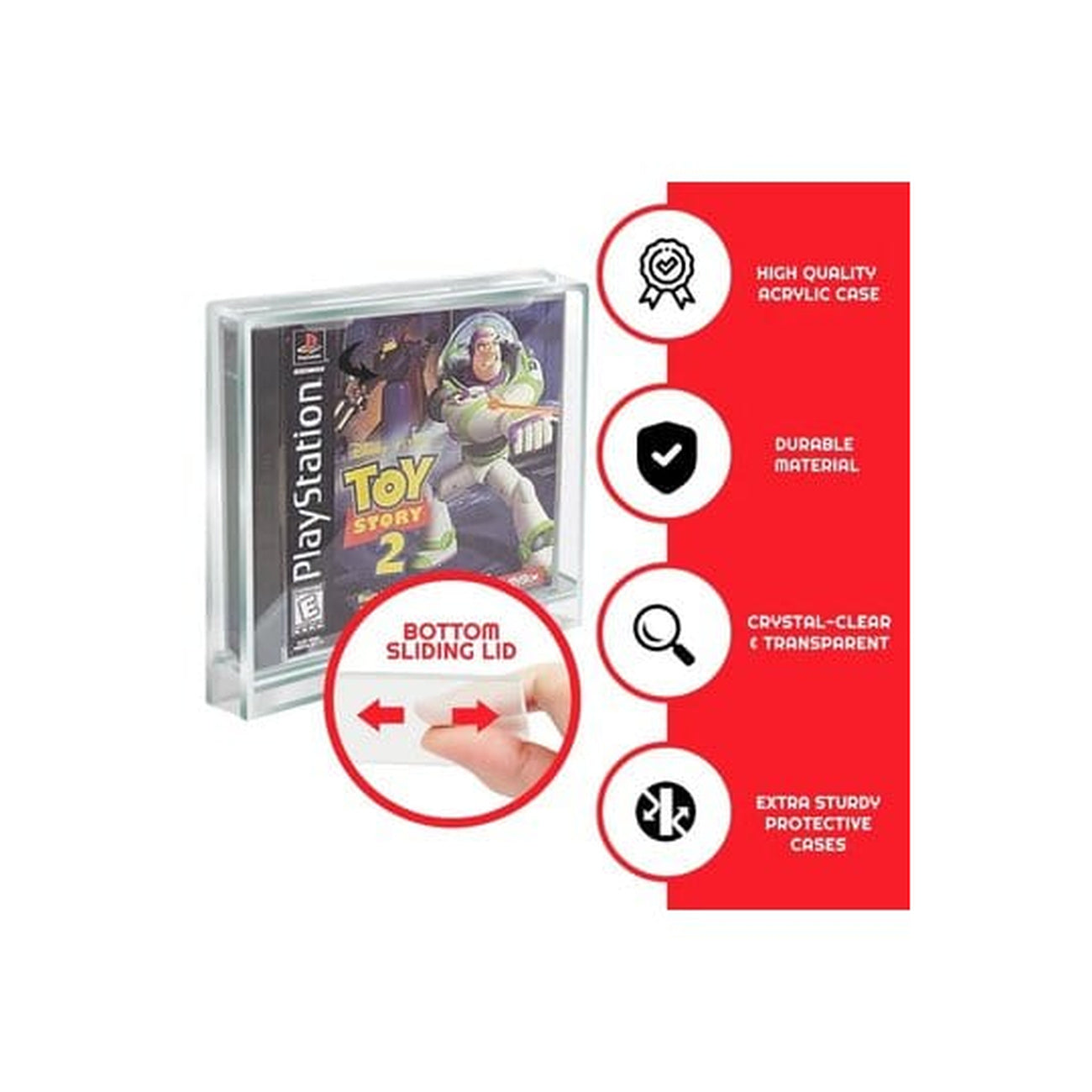 Imagen del producto Pack de 2 carcasas de acrílico para PlayStation 1