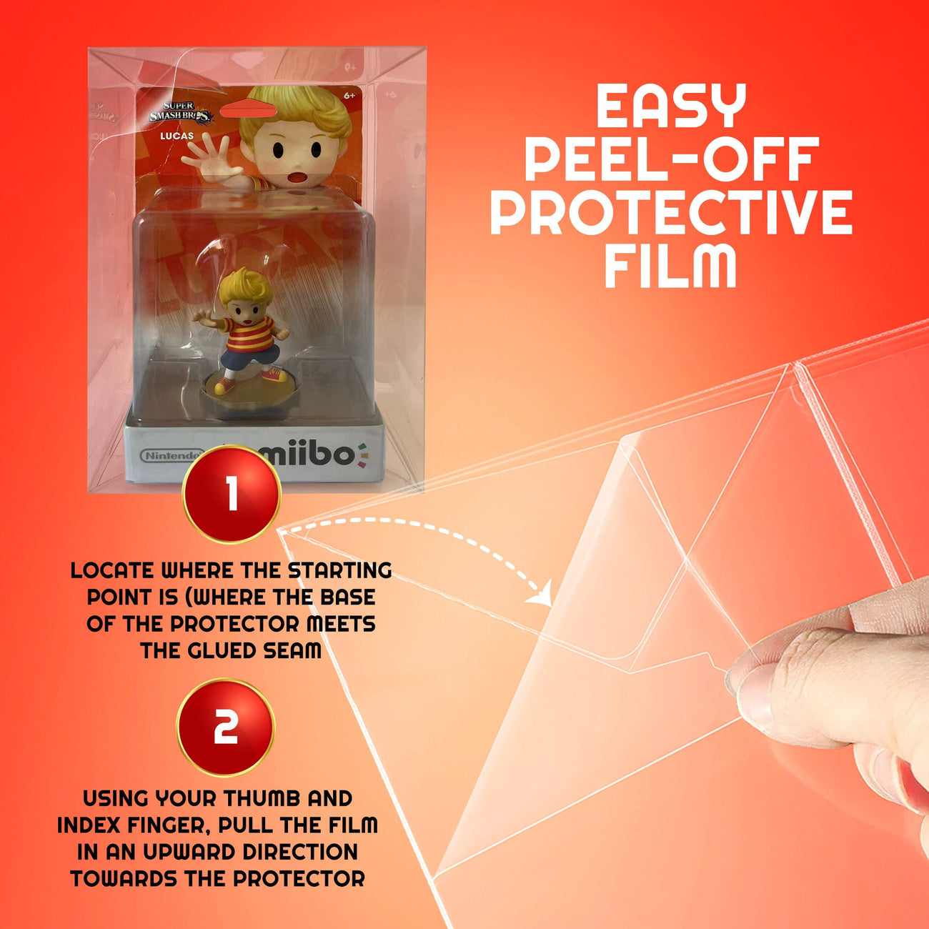 Imagen del producto Pack de 10 fundas de PET para figuras Amiibo