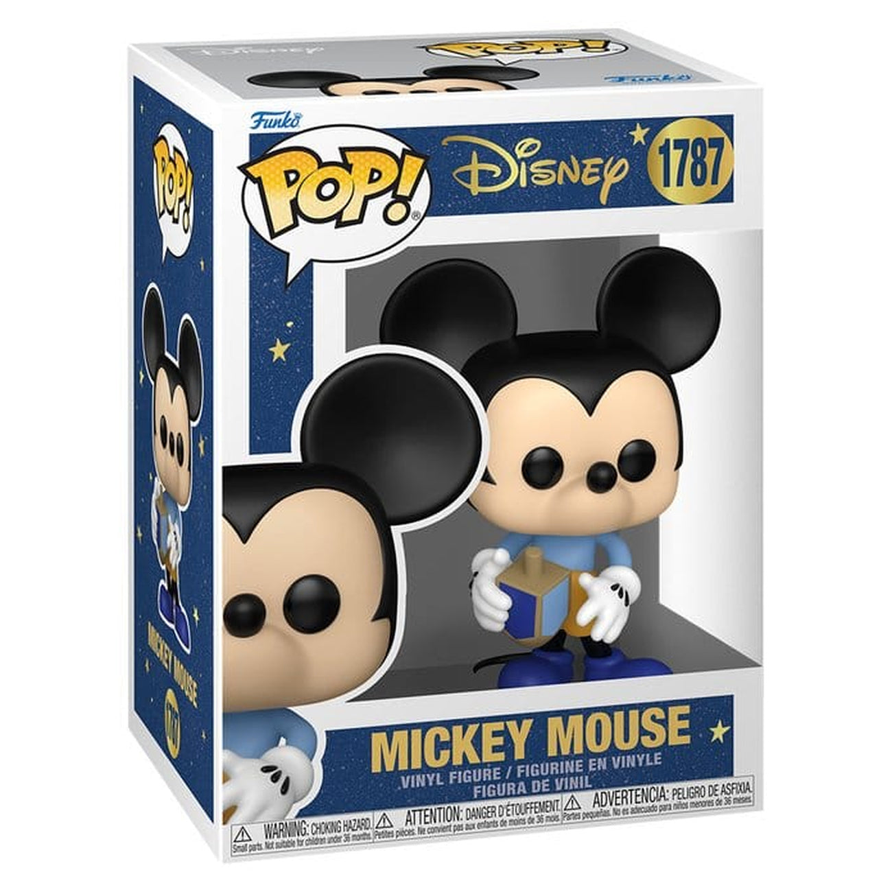 Imagen del producto Figura de Vinilo Disney POP!: Mickey de Janucá (dreidel) 9 cm