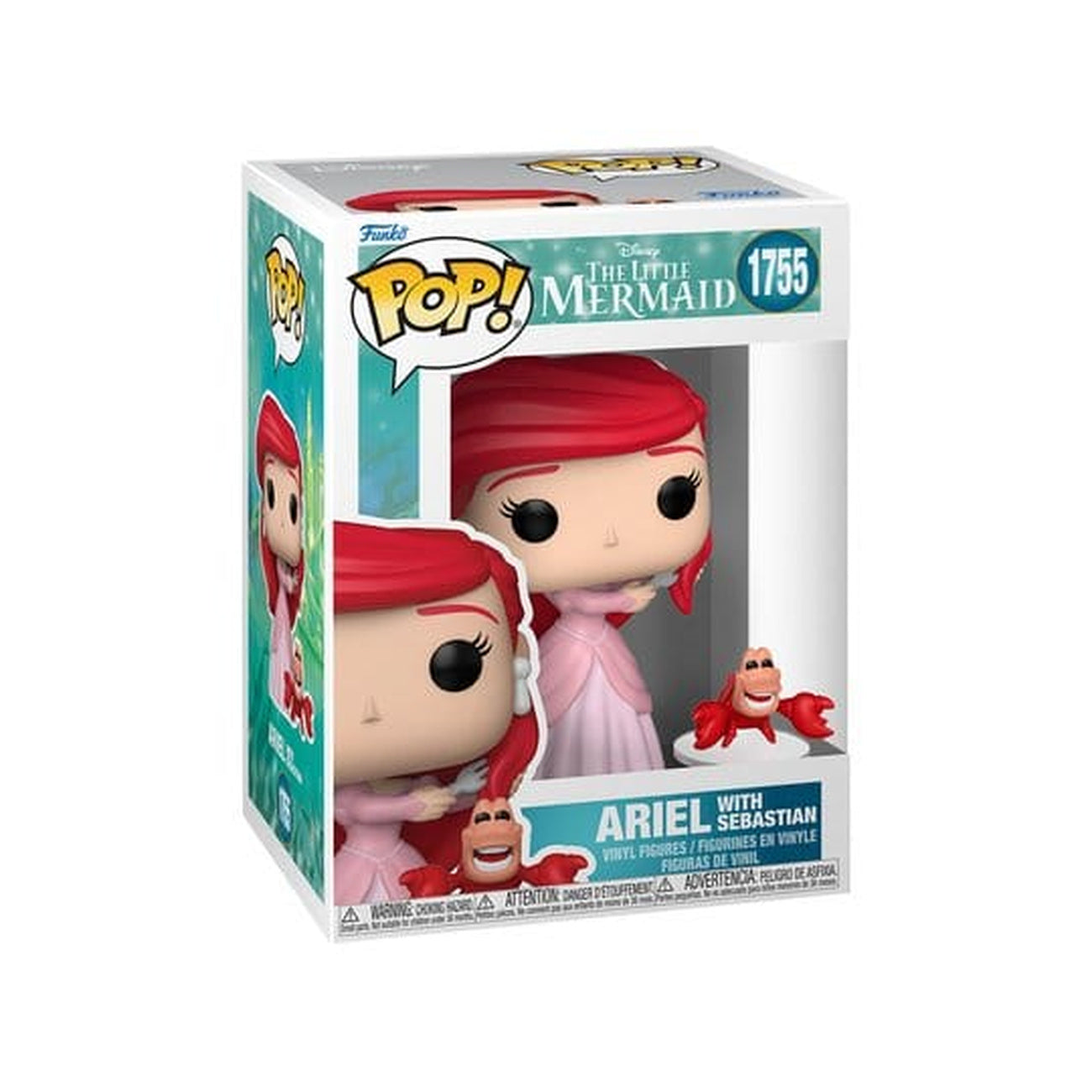 Imagen del producto La Sirenita figura POP! de vinilo S3 – Ariel con Sebastián
