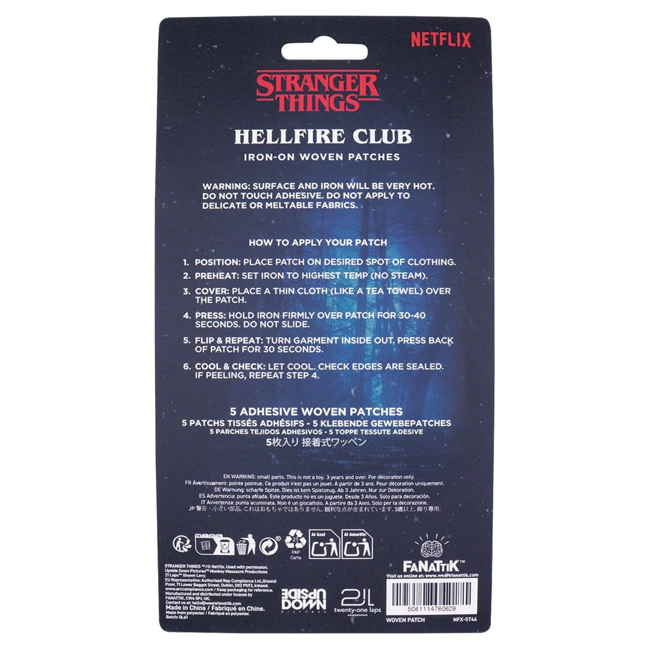 Imagen del producto Stranger Things - Set de 5 parches de tela
