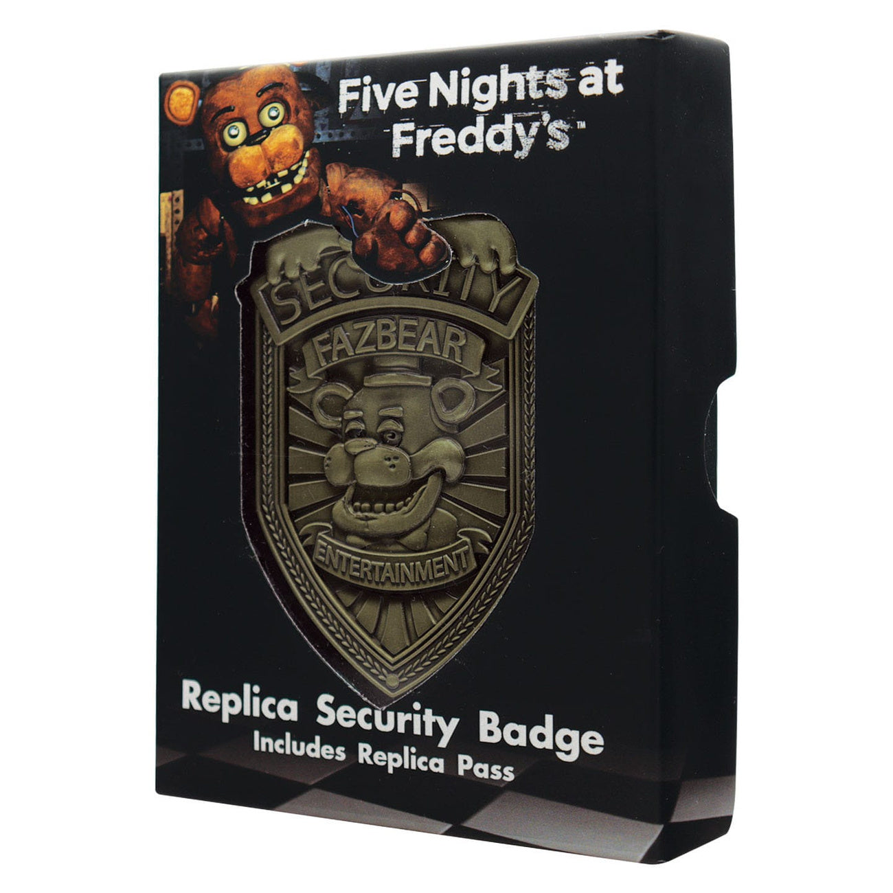 Imagen del producto Réplica de placa de seguridad Five Nights at Freddy's Antique Brass