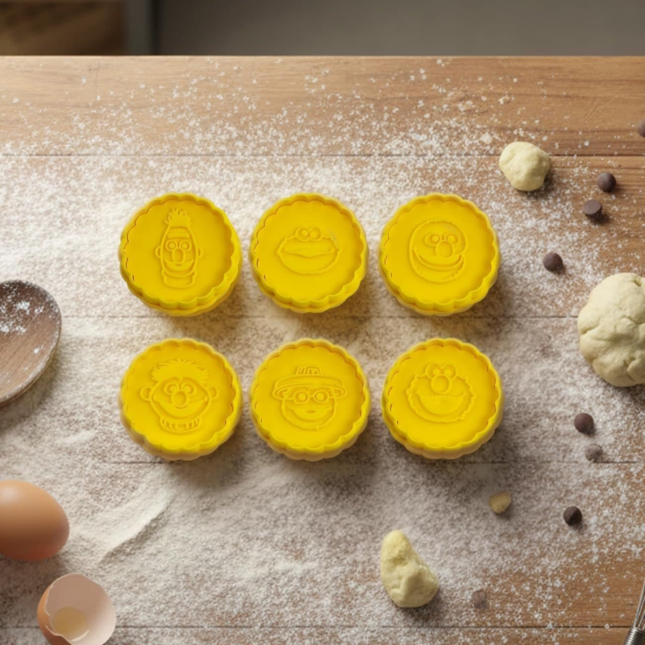 Imagen del producto Set de cortadores de galletas Barrio Sésamo