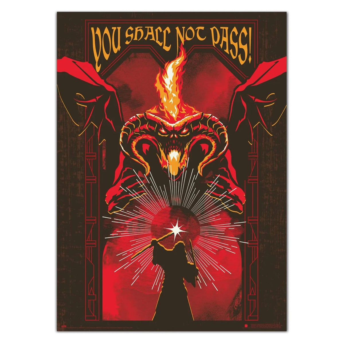 Imagen del producto Póster luminoso de Balrog de El Señor de los Anillos 50 x 70 cm