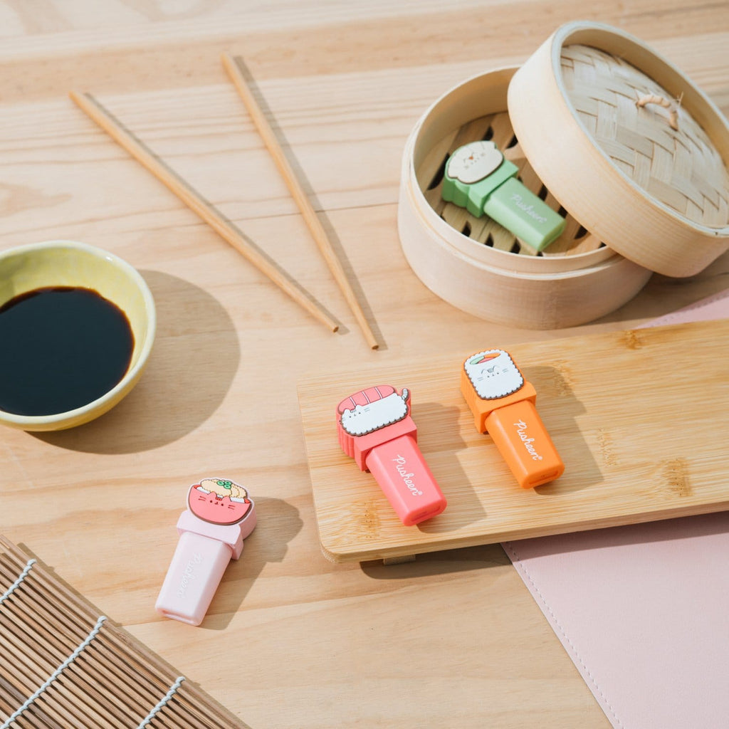 Imagen del producto Pusheen - Set de 4 subrayadores Sushi Roll con toppers