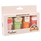 Imagen del producto Pusheen - Set de 4 subrayadores Sushi Roll con toppers