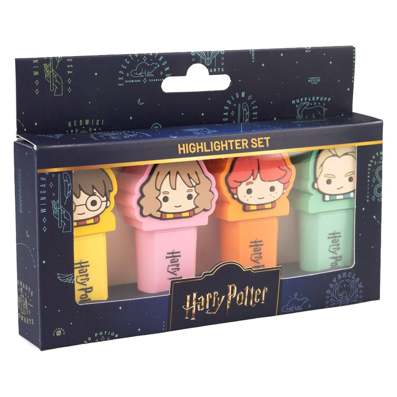 Imagen del producto Set de Harry Potter con 4 subrayadores con adornos