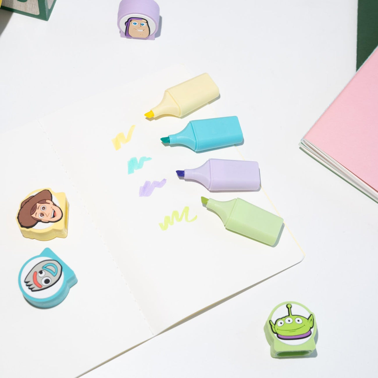 Imagen del producto Toy Story - Set de 4 subrayadores con toppers
