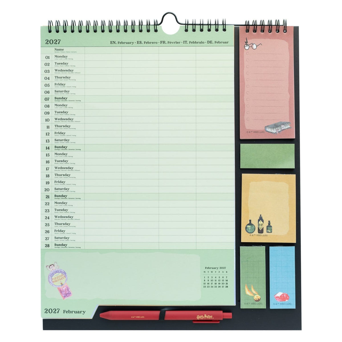Imagen del producto Harry Potter Planificador de pared 2026/27 30 x 34 cm