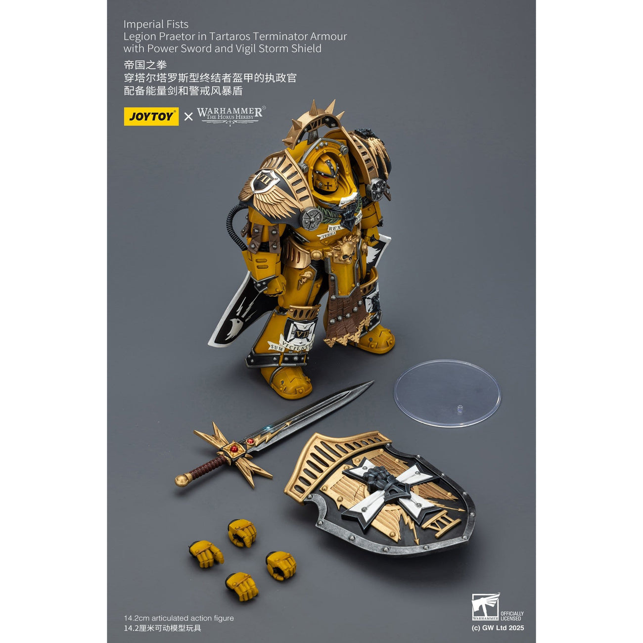 Product image Warhammer Imperial Fists Legion Praetor Action Figure in Tartaros Terminator Armour
