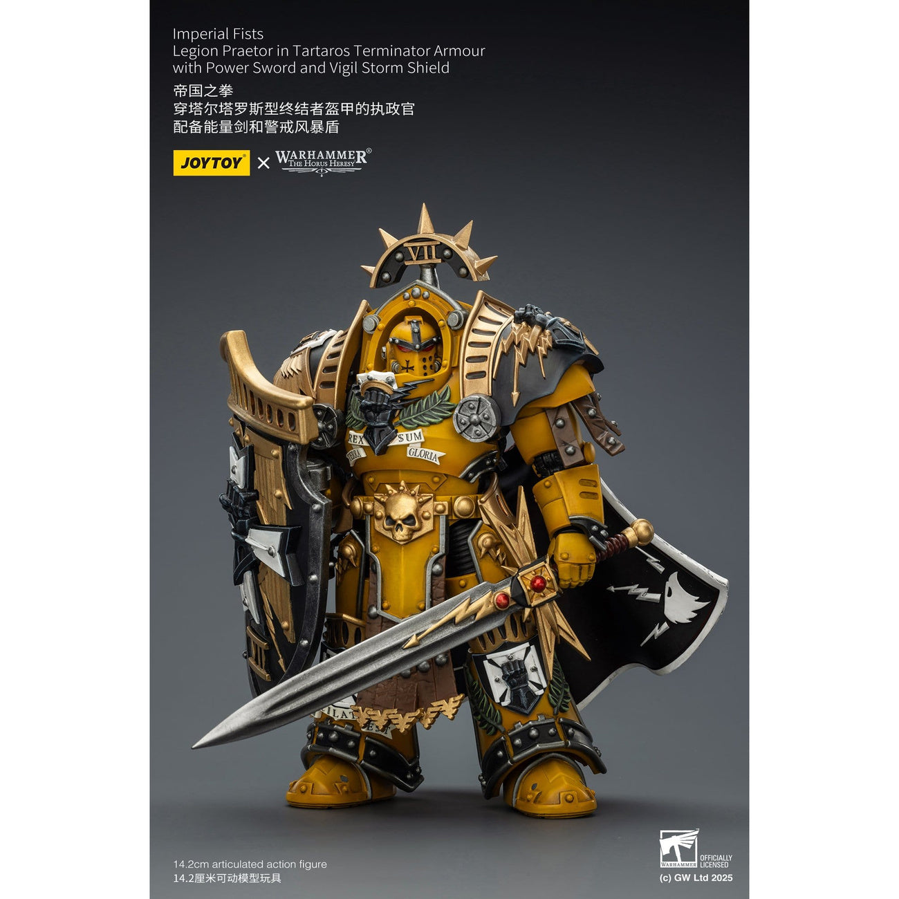 Product image Warhammer Imperial Fists Legion Praetor Action Figure in Tartaros Terminator Armour