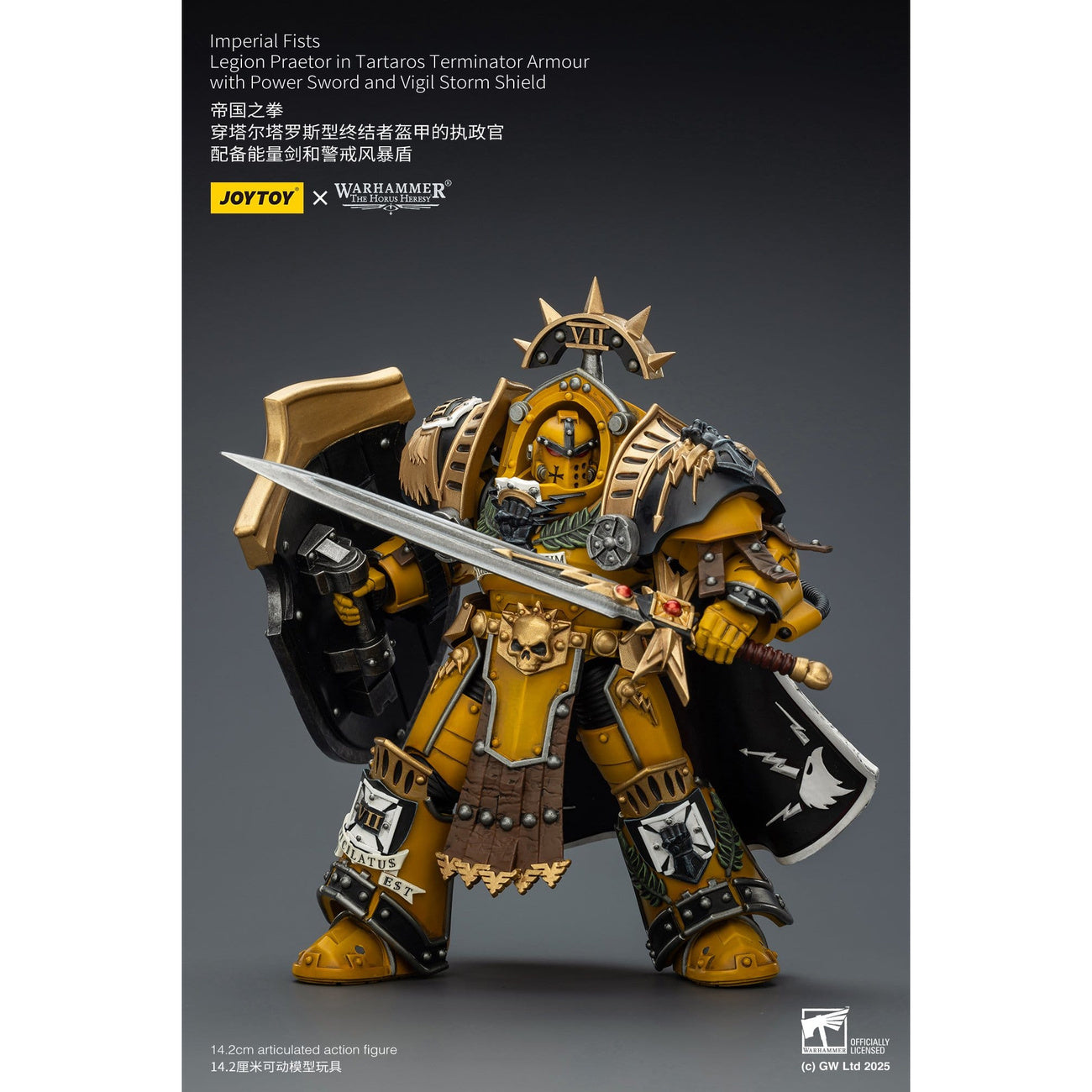 Product image Warhammer Imperial Fists Legion Praetor Action Figure in Tartaros Terminator Armour