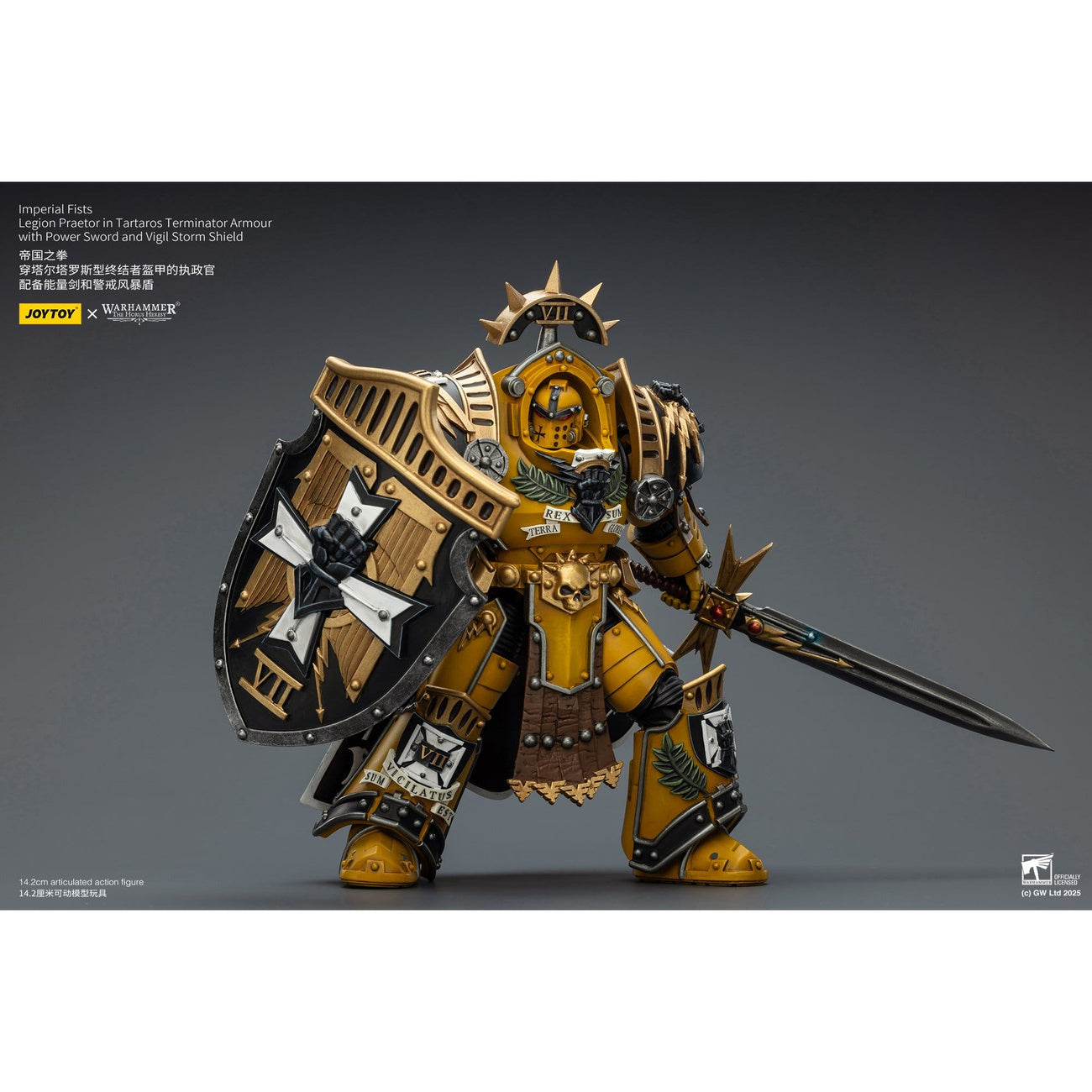 Product image Warhammer Imperial Fists Legion Praetor Action Figure in Tartaros Terminator Armour