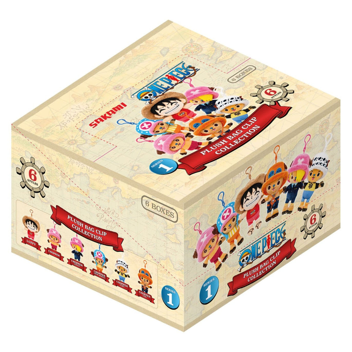 Imagen del producto Llavero misterioso con clip para bolso de peluche One Piece