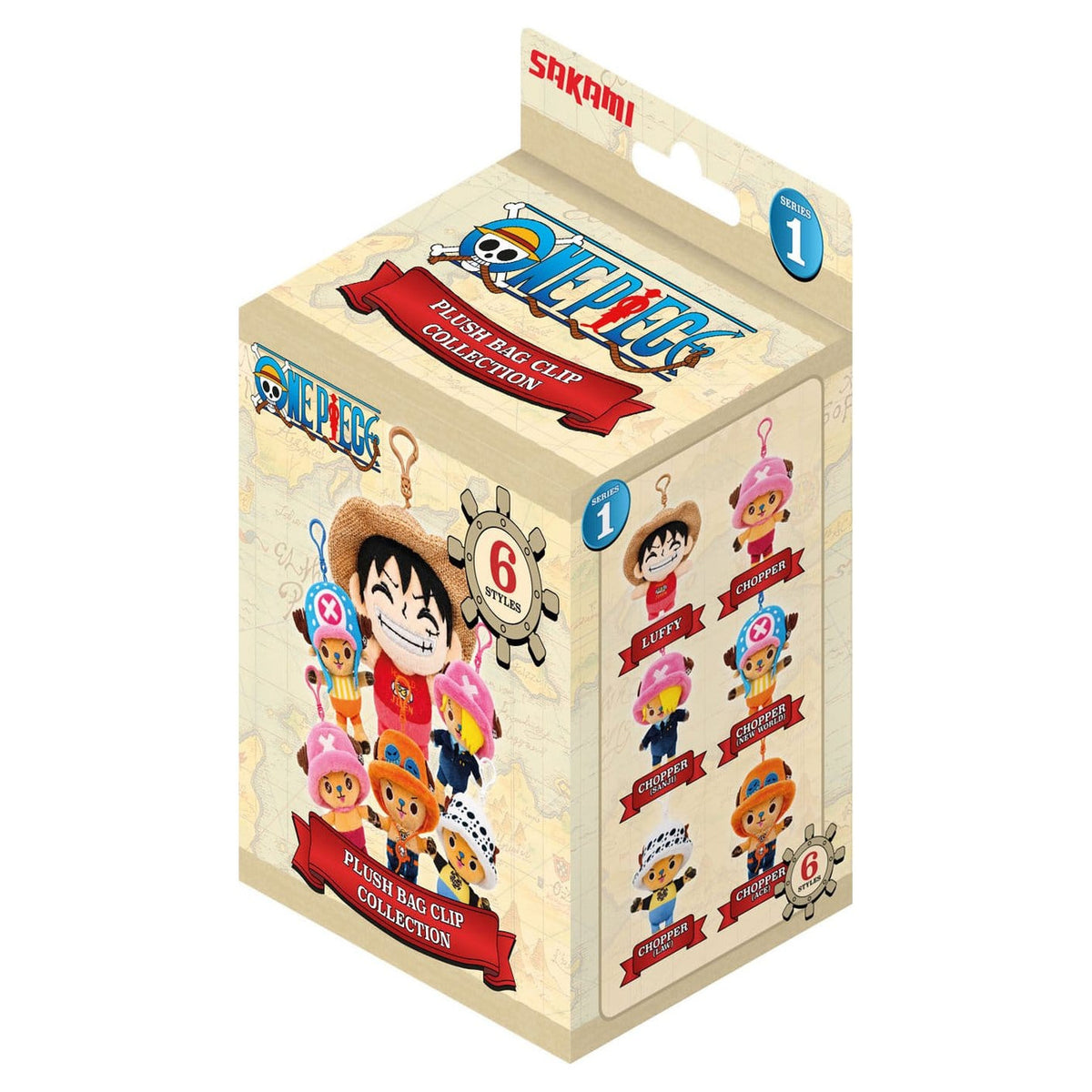 Imagen del producto Llavero misterioso con clip para bolso de peluche One Piece