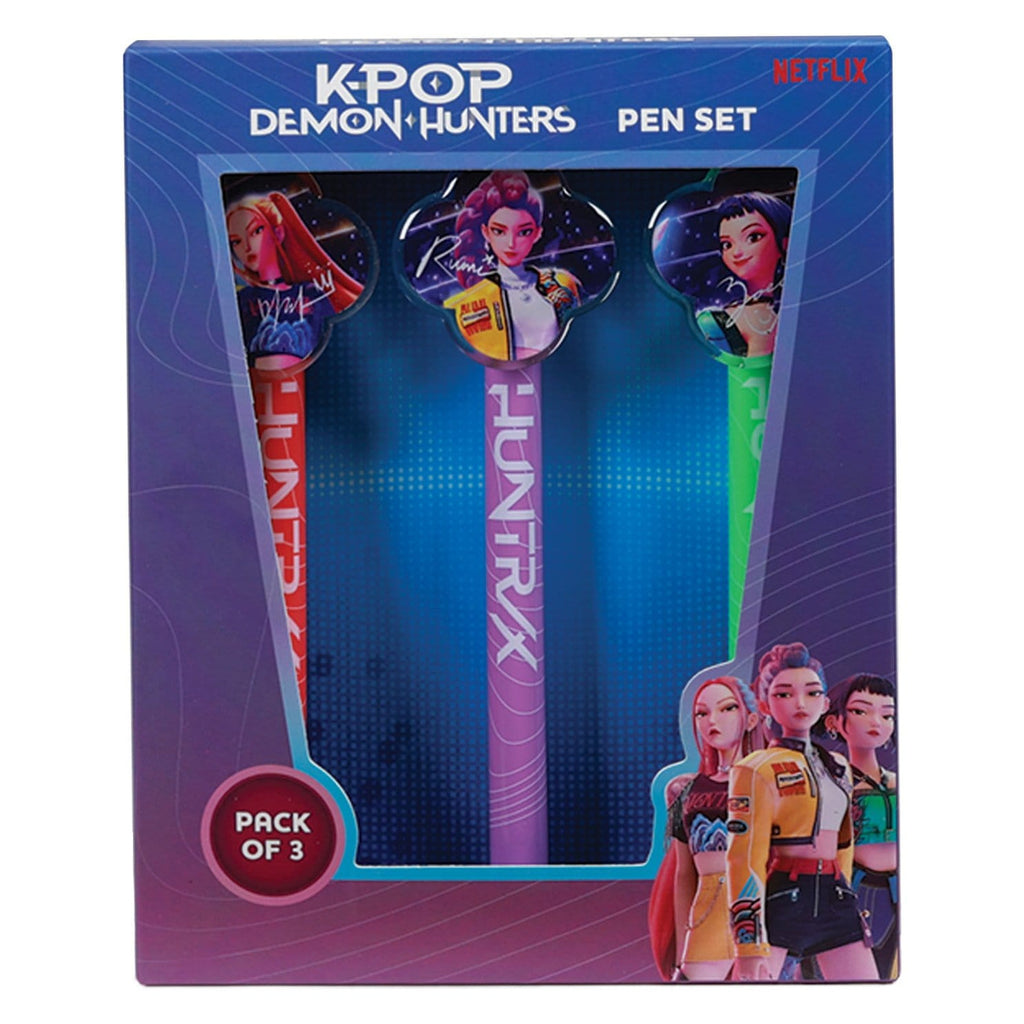 Imagen del producto KPop Demon Hunters - pack de 3 bolígrafos