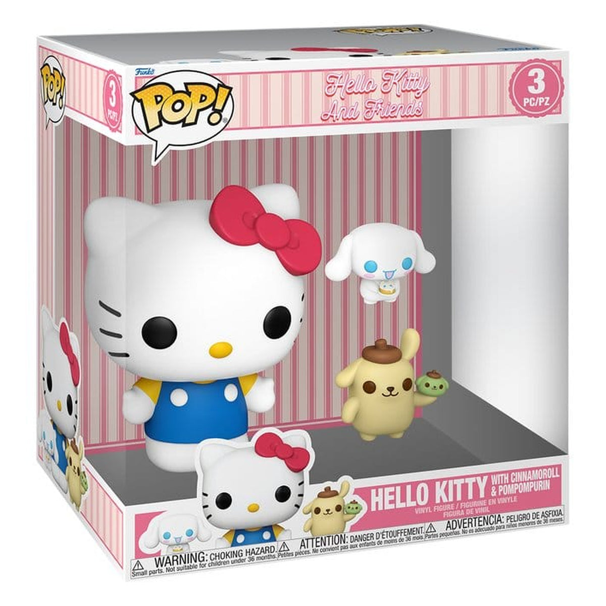 Imagen del producto Hello Kitty Pack de 3 figuras de vinilo Super Sized Jumbo POP!