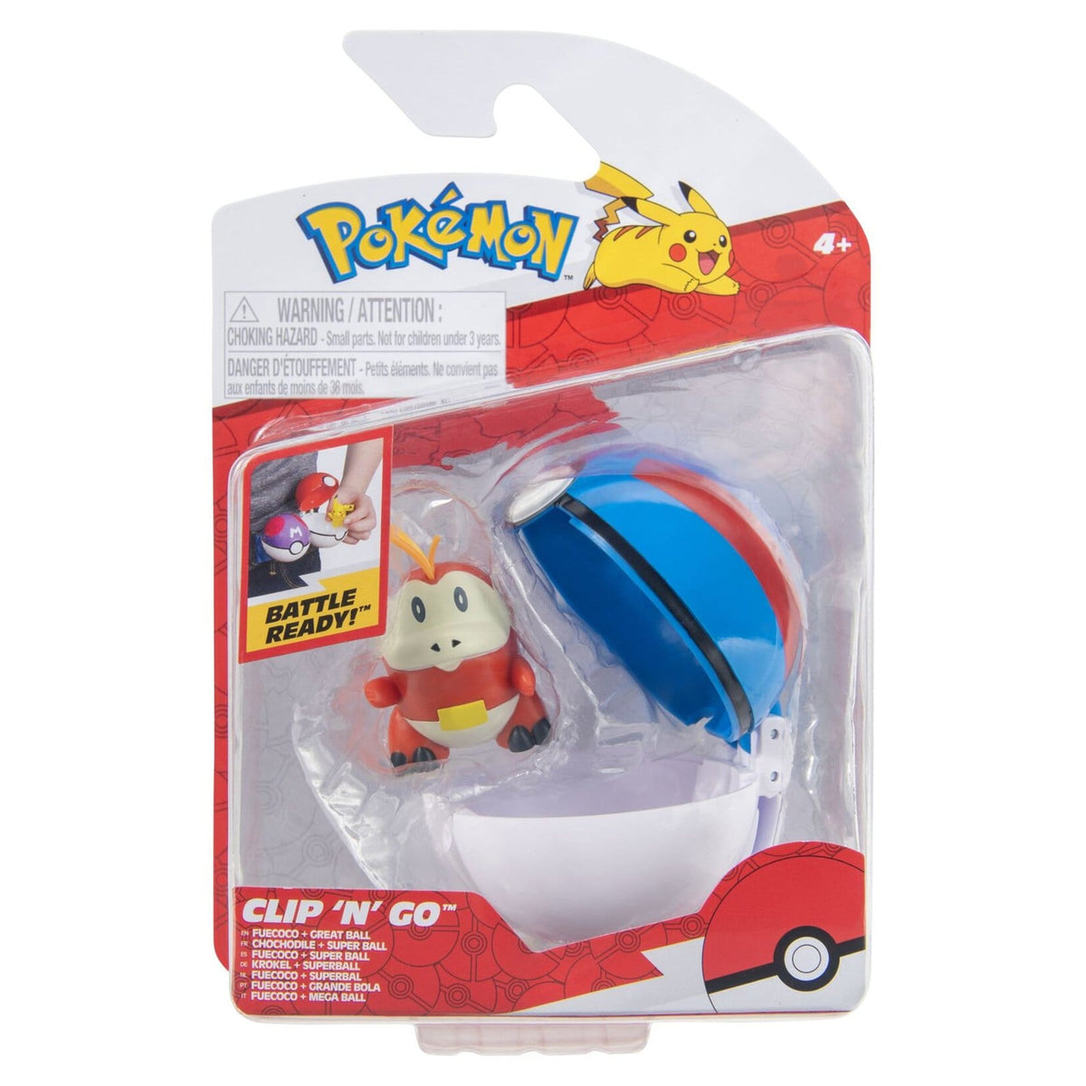 Produktbild Pokémon Clip 'n' Go Actionfigur Krokel & Superball
