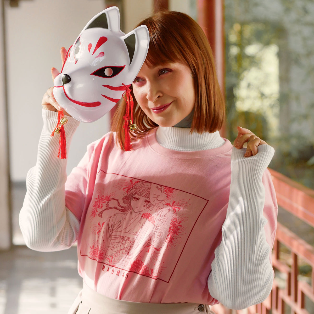 Imagen del producto Camiseta Maomao Flowers para fans de Los diarios de la boticaria