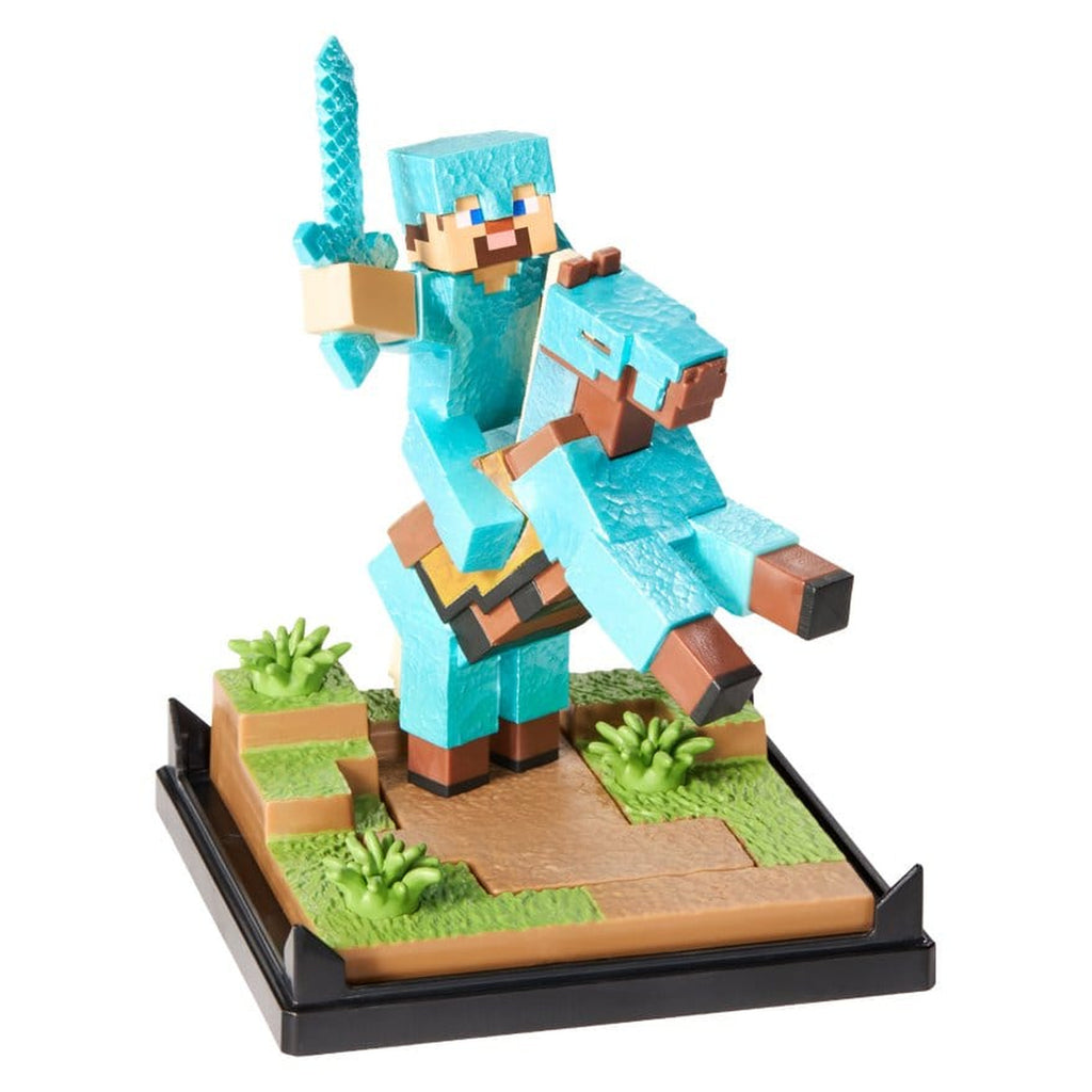 Product image Minecraft - Diamond Armor Steve on Horse Figure