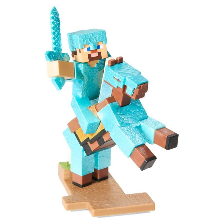 Product image Minecraft - Diamond Armor Steve on Horse Figure