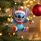 Imagen del producto Adorno para árbol de Navidad de Stitch con guirnalda de luces - Lilo & Stitch