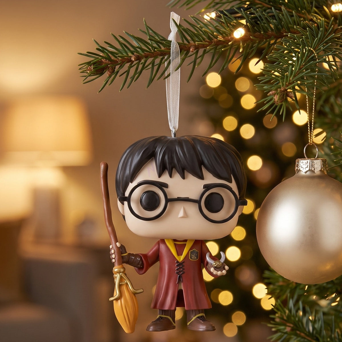 Imagen del producto Harry Potter - Adorno navideño Harry con escoba